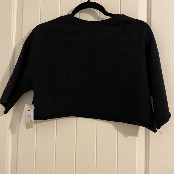 Nordstrom BP NWT Embroidered Peace Crew Neck Crop Sweatshirt Size Small - Picture 7 of 8